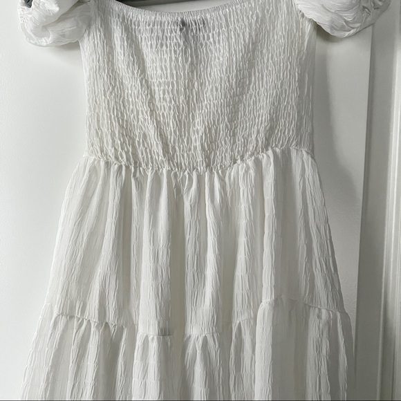 White tiered Midaxi Dress - Picture 5 of 6